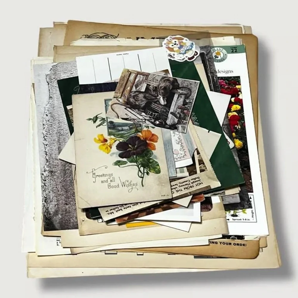 50+ piece Ephemera Lot 40 Collage Crafting Junk Journals Scrapbooking